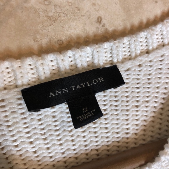 Ann Taylor White Anchor Sweater Size Small - Picture 5 of 14